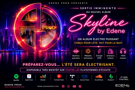 Skyline by Edene : le nouvel album électro puissant signé Alexandra Edin arrive bientôt Sortie musicale imminente